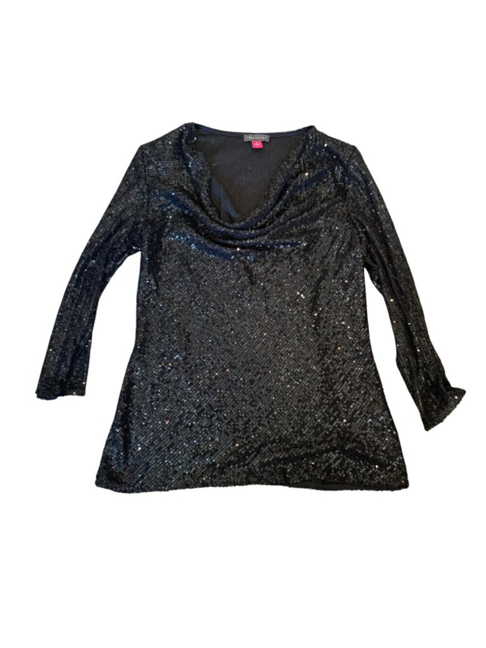 Vince Camuto Black Sequin Top – Size S Evening Party Top